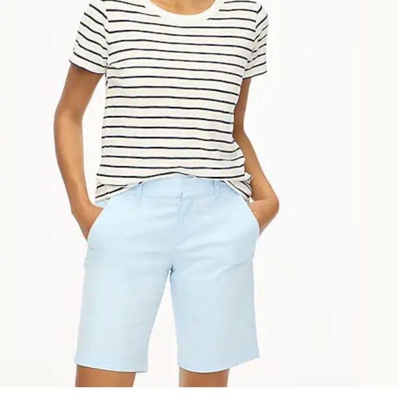 J. Crew Factory AL569 9" Lt. Blue  Frankie bermuda chino short size 2 NWT - Picture 1 of 12